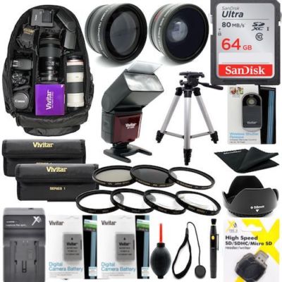 NIKON D3400 D5600 DSLR CAMERA FULL 64GB HD ACCESSORY KIT LENSES FLASH BACKPACK