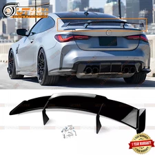 For 2020-2025 BMW G80 M3 G82 M4 Gloss Black High-Kick Rear Trunk Spoiler Wing