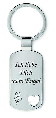 Schmalz  Schlüsselanhänger CORAZ aus Metall Modell: Ich liebe DICH mein ENGEL 