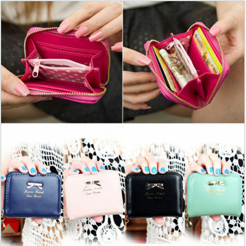 Cute Womens Wallet Leather Zip Coin Purse Clutch Handbag Small