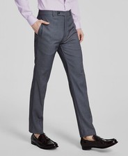 Calvin Klein Men's Gray Flat Front X Slim-Fit Performance Dress Pants Sz 36W 34L
