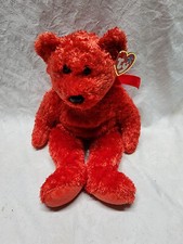 Ty Sizzle Red Beanie Buddies Bear 15" Plush Soft Toy Stuffed Animal