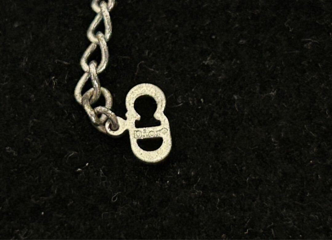 Christian Dior Logo Plate Necklace Silver auth | eBay