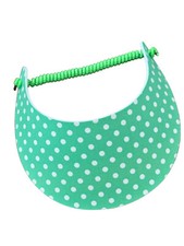 PICKLEBALL MARKETPLACE - Fabric Foam Visor - No Headache - "Lime w/ White Dots"