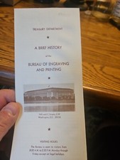 Vintage 1968 Bureau Of Engraving And Printing Washington DC Brochure Treasury