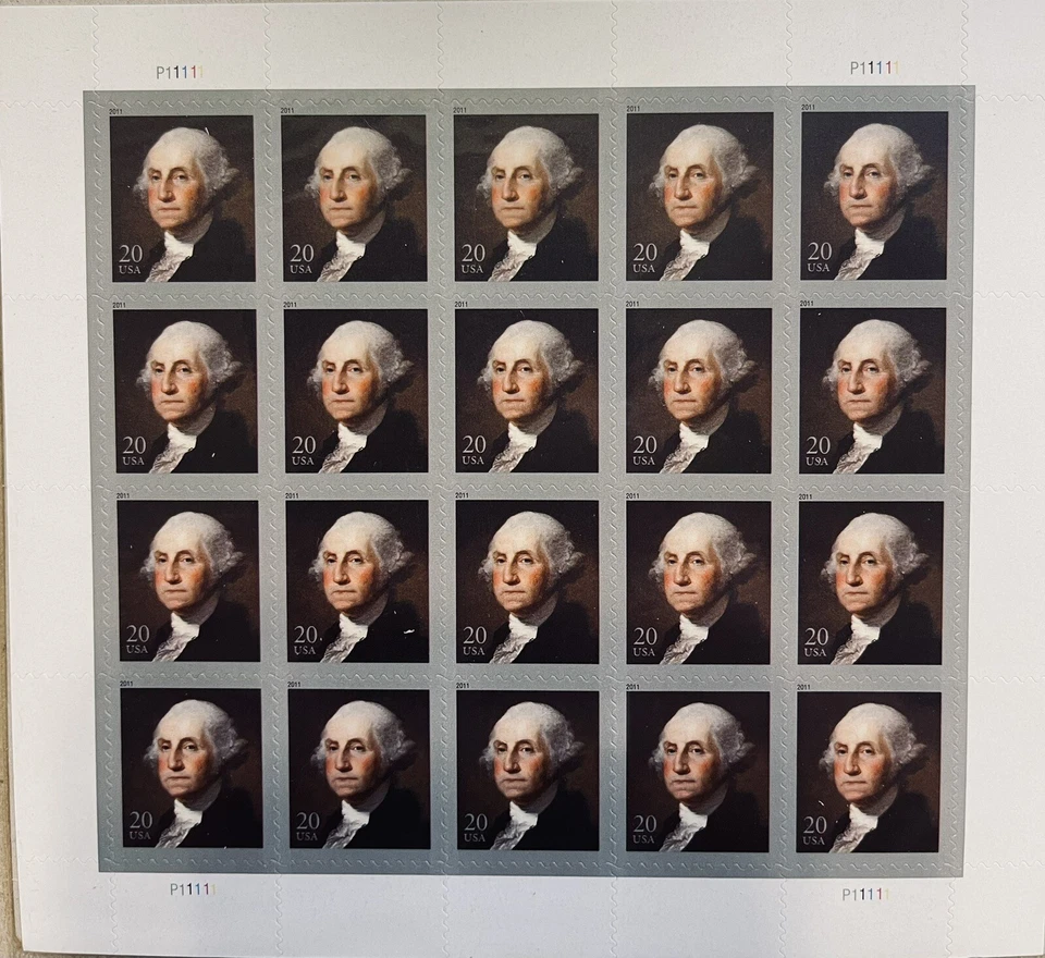 2011 GEORGE WASHINGTON STAMP SHEET-SCOTT #4504 PANE OF 20 POSTAGE STAMPS 20C MNH - Image 2 of 4