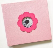 Pink Glitter Scrapbook Album, Flower Scrapbook Album, Glitter Flower Photo Album