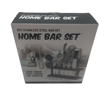 Bar Set – Protocol 6-Piece Stainless Steel Home Bartender Kit