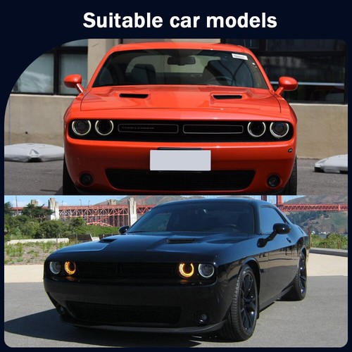 For Dodge Challenger 2015-2019 Carbon Hood Vent Air Flow Trim Intake Scoop Cover - Foto 2 di 14