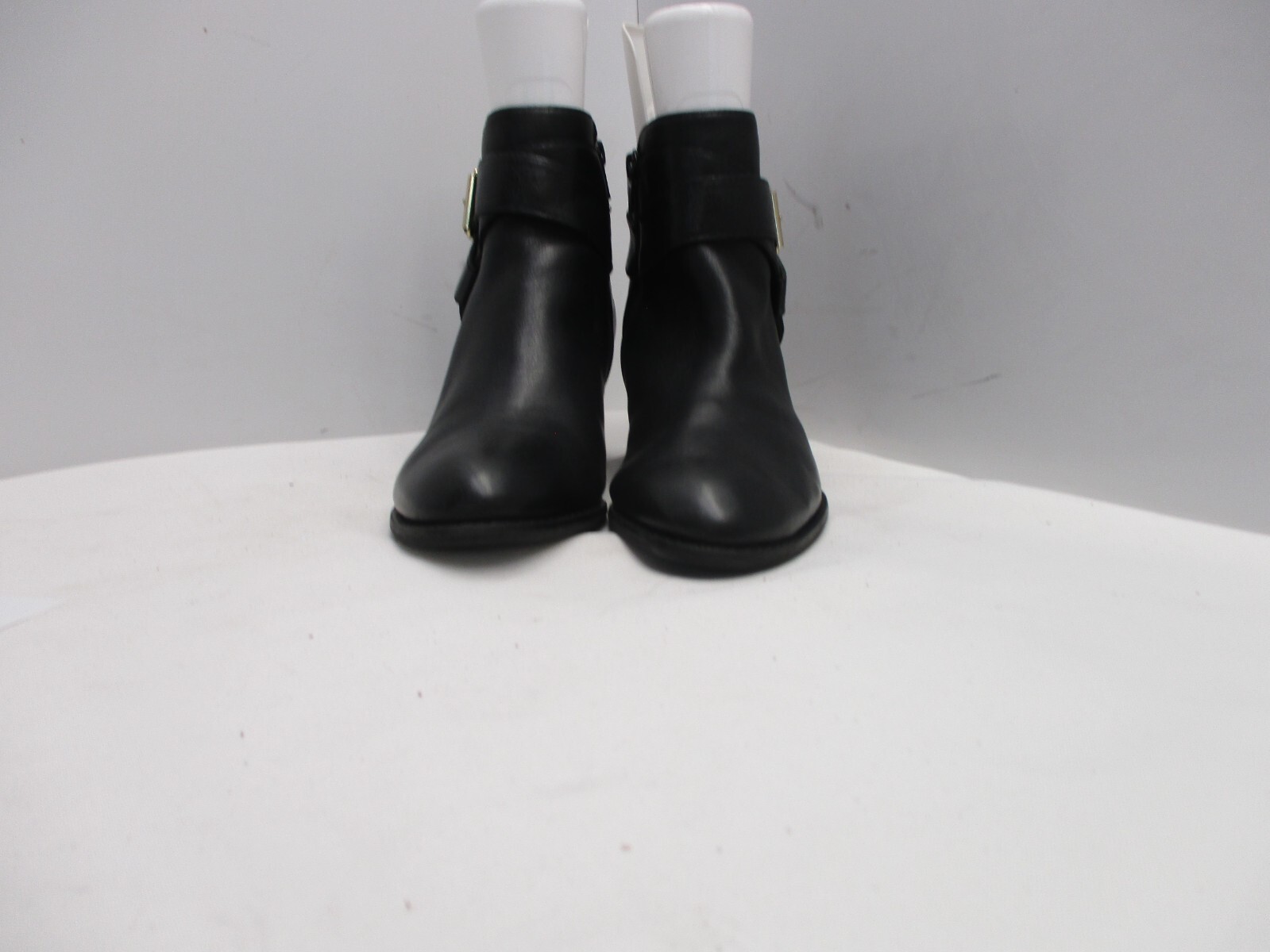 Vionic Trinity Black Leather Zip Buckle Ankle Boo… - image 2