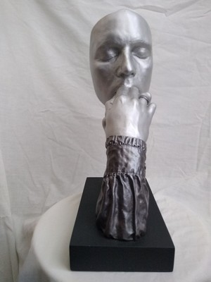 Rare - Vintage JOHN CUTRONE Statue sculpture Kissing Married Woman s Hand