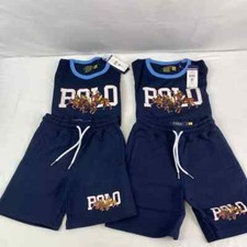 Polo Ralph Lauren Kids Youth SHIRT Top SHORTS Set sz 2XL 11-12 BLUE 97.50