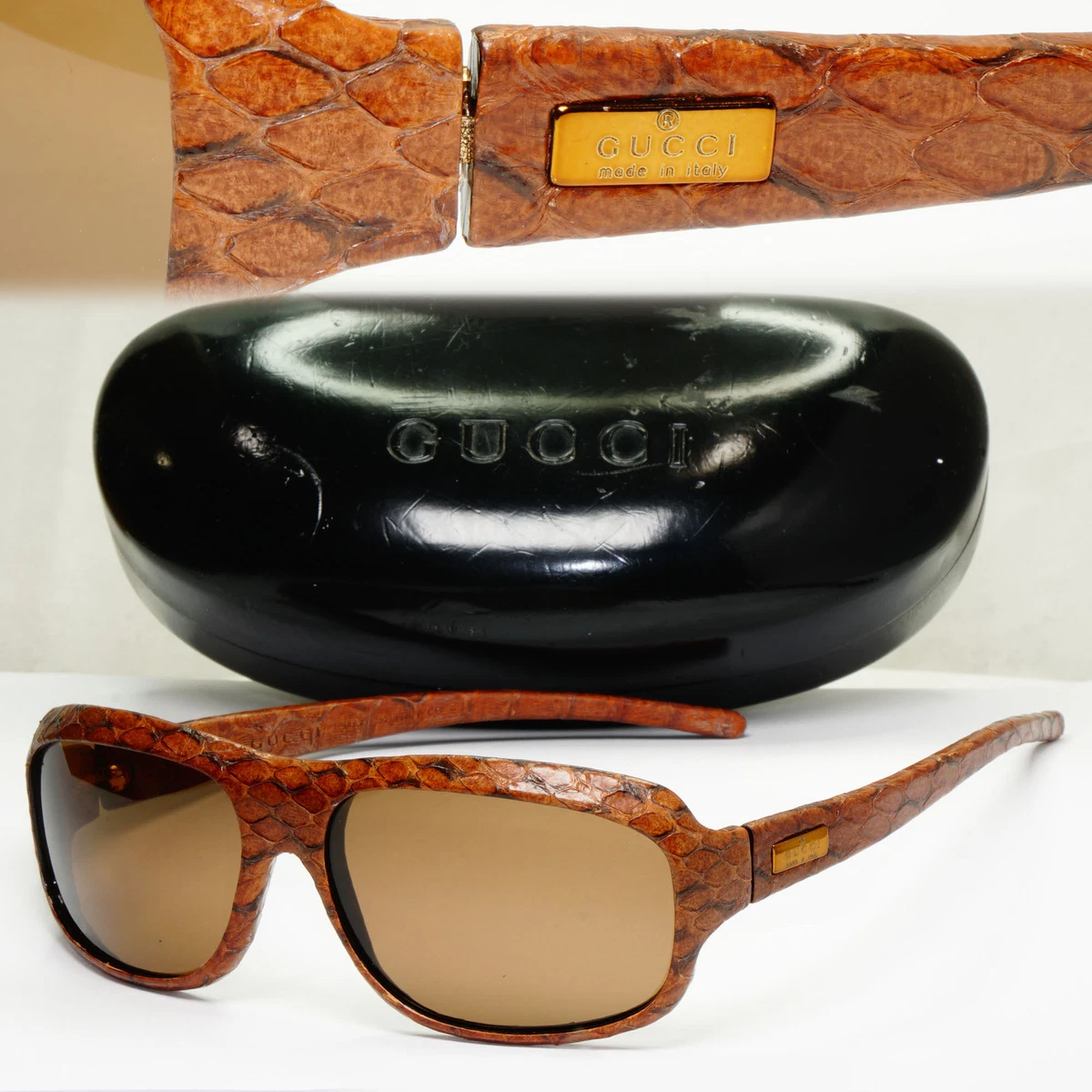 Gucci 2025 leather sunglasses