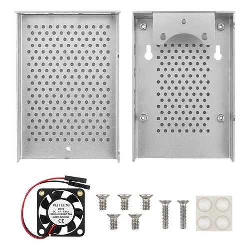 Metal Case for Raspberry Pi 4 Model B Cooling Fan Heat Dissipation Cooler Box - Afbeelding 3 van 13