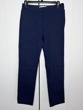 MNG Mango Basics Women  s Slim Ankle Pants Navy Blue Size 6 Stretch Work Career