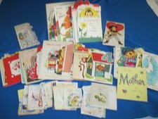 Huge Lot of 150 Vintage 40's, 50's and 60's Greeting Cards