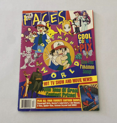 Vintage Pokémon 90s Faces Magazine Nintendo WOTC Rare + Team Rocket Posters