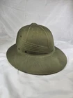 Vintage WWII USN pith hat helmet military navy N140 green USMC marines