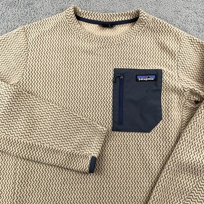 Patagonia R1 Air Crew Pullover Mens Medium Tan Fleece Pullover