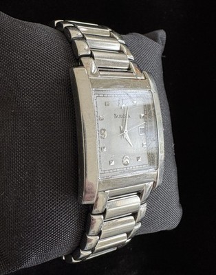 Bulova Men's Watch Quartz A2 Swiss 96B79 Stainless Steel White