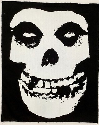 The Misfits Fiend Skull Logo Back Patch: Sew On, Screen Printed, 15  X 12 