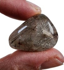 Rutilated Quartz Crystal Polished Stone 10.1 grams Brazil.