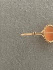 VINTAGE CAMEO 2" BAR PIN SET IN BUTTERY 14k YELLOW GOLD — photo 7