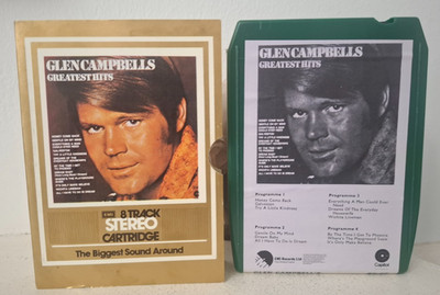 8 TRACK TAPE - GLEN CAMPBELL  - GREATEST HITS - 8 TRACK CARTRIDGE