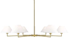 Z-Lite 744-63R Leila 6 Light 63"W Chandelier - Gold
