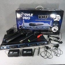 Pyle Pro PDWM4300 VHF Wireless Microphone System Rack Mount 4 Handheld Headset