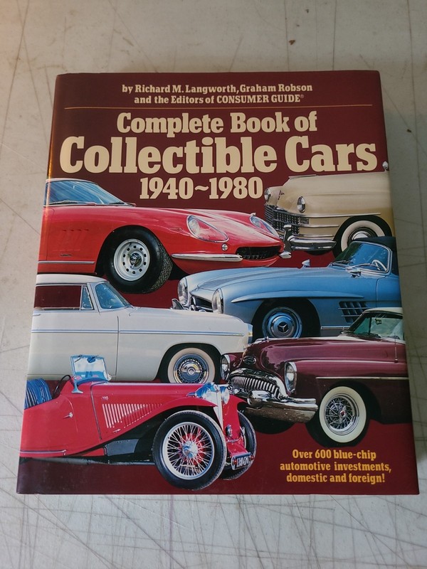 Completed Book Of Collectible Cars 1940-1980 Perfect Condition Vintage