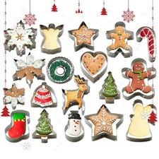 Starpack 'Bake me Happy' Christmas Cookie Cutters Set 18 pcs - Holiday Cook...