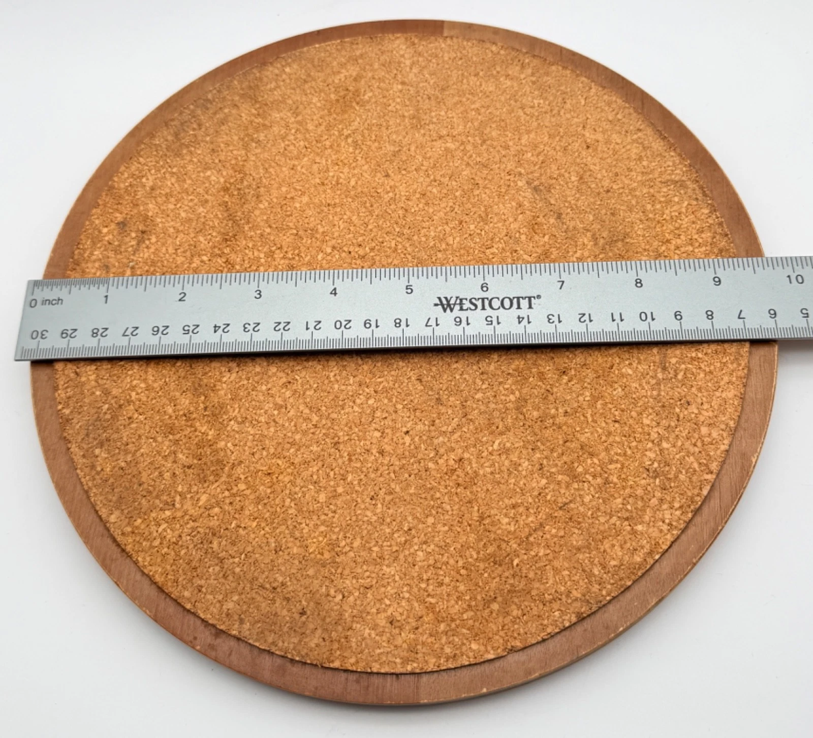 Vintage Round Standard Specialty Japan MCM Wood Cork Board Trivets Set of 3 image 4
