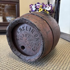 Antique Wooden Beer Keg Franklin Brewing Co Columbus Ohio Vintage Brewery Barrel