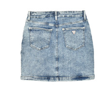 GUESS Women's Size 28 Acid Wash Denim Mini Skirt High Waisted Blue Cotton VTG