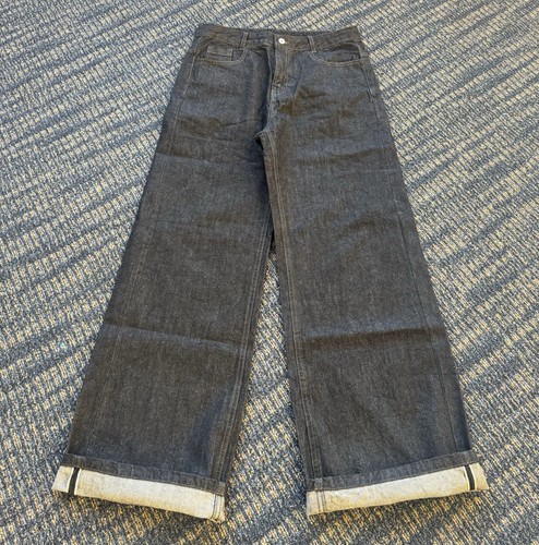 Black Japanese Selvedge 14oz Denim - Baggy Jeans Size 32 - Read Description