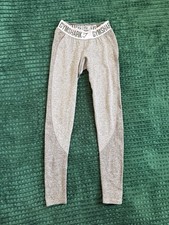 Gymshark Flex Leggings Heather Gray Sz XS High Waist Seamless Gym Train Work Out