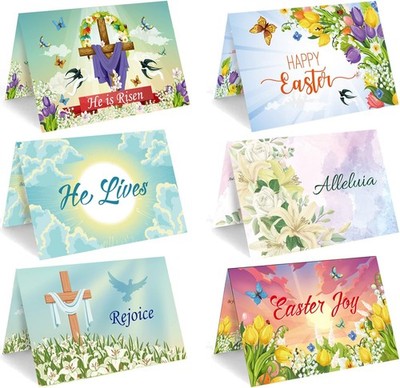 Easter Greeting Cards with Scripture - Includes 24 Cards & Envelopes & Sealin...