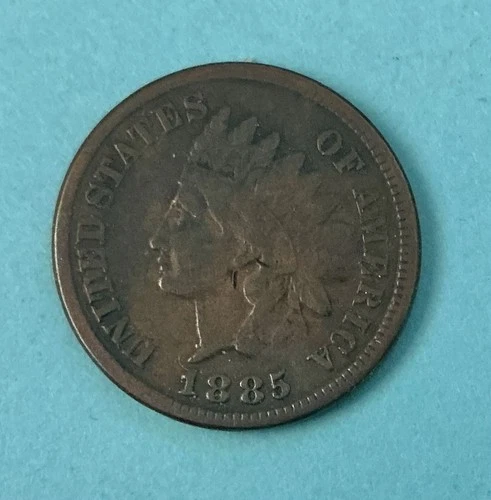 1885 FINE. INDIAN HEAD CENT— SEMI KEY