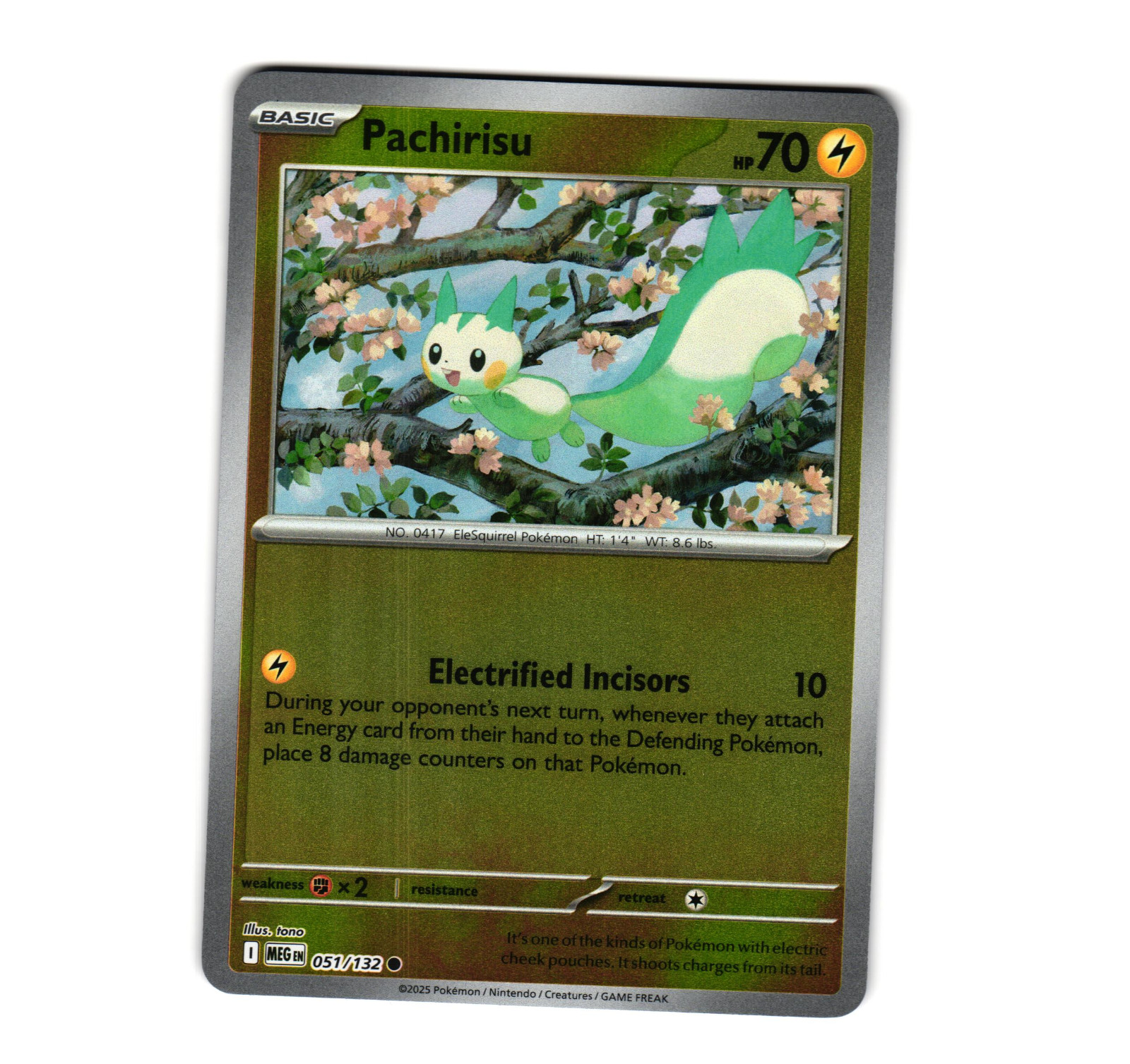 Pokemon Pachirisu 051/1132 ME01 Mega Evolution Reverse Holo [NM]