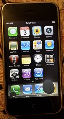 Apple iPhone 1st Gen 8 GB Silver (AT&T) A1203 Fast Ship Good Used Broken Pixels