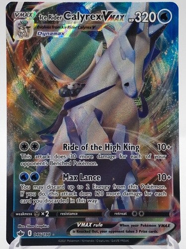 SWSH Chilling Reign - Ice Rider Calyrex VMAX 046/198 (Ultra Rare) - NM