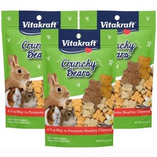 Crunchy Bears Rabbit, Guinea Pig & Hamster Treat 12 oz. (Pack of 3)