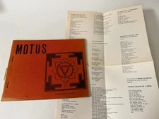 MOTUS Number Four. Scarce Irish Poetry Magazine w Broadsheet Roderic Campbell