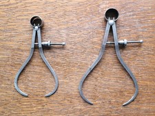  2 L. S. Starrett Fay Pattern Outside Spring Calipers - 5"  6 1/2" USA