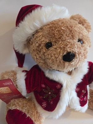 14'' Plush Stuffed Teddy Bear Holiday Living Lights Sounds Animation