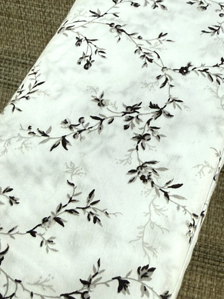 Juego de sábanas Laura Ashley Saras Spring negro blanco floral algodón percal KING 4 piezas Foto 4 de 4