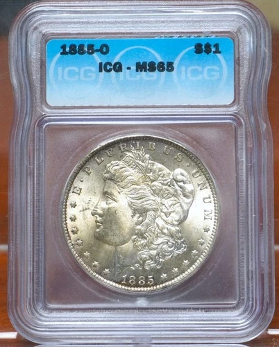 1885-O MORGAN SILVER DOLLAR ICG MS65 410643
