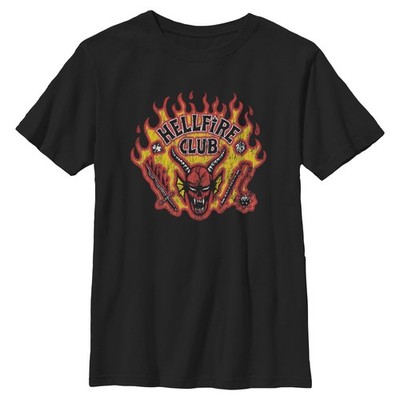 Boy's Stranger Things Retro Hellfire Club Logo T-Shirt