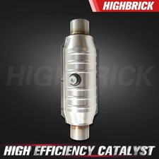 2.5 Universal Catalytic Converter 2.5 Inletoutle With Heat Shield And O2 Port 2.5 Universal Catalytic Converter 2.5 Inletoutle With Heat Shield And O2 Port